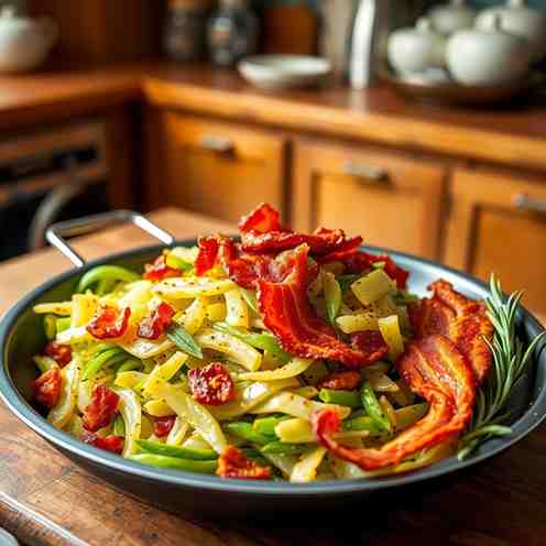 Easy One-Pan Bacon & Cabbage - Healthy Meals at Home